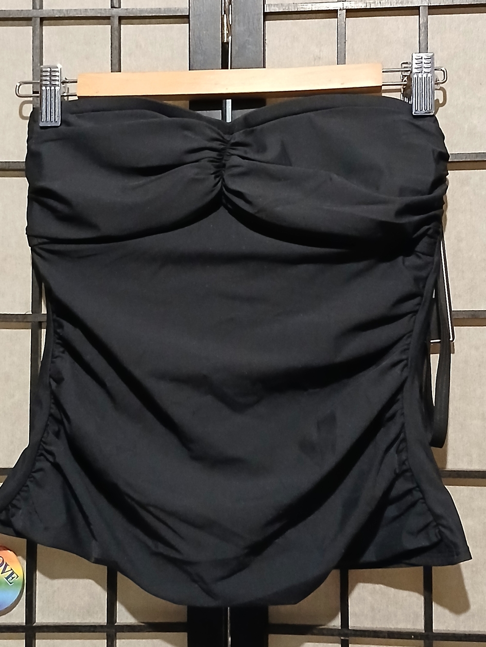 BAMBOO Black Strapless Swim Top
